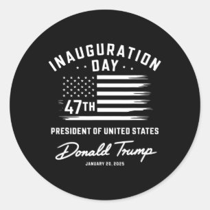 President Donald Trump Inauguration Day 2025 Memor Classic Round Sticker