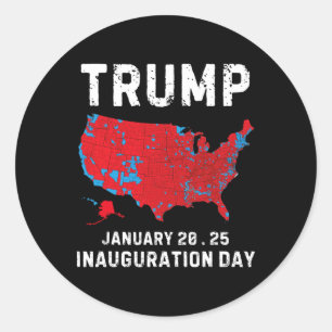 President Donald Trump Inauguration Day 2025 Memor Classic Round Sticker