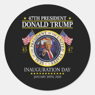 President Donald Trump Inauguration Day 2025 (on B Classic Round Sticker