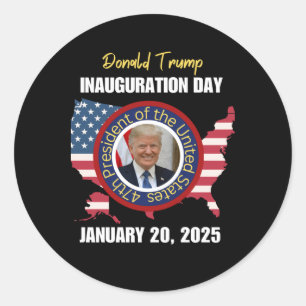 President Donald Trump Inauguration Day 2025 Souve Classic Round Sticker