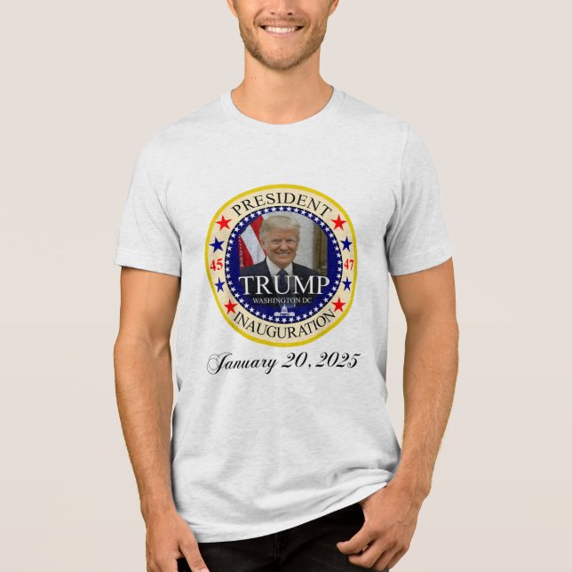 President Donald Trump Inauguration Day 2025 Tri-Blend Shirt (Front)