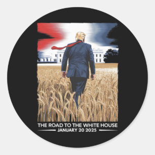President Donald Trump Inauguration Day 2025 Vinta Classic Round Sticker