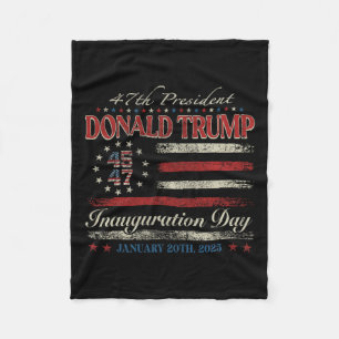 President Donald Trump Inauguration Day 2025 Vinta Fleece Blanket