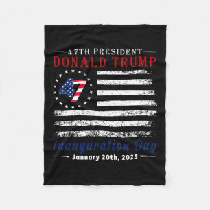 President Donald Trump Inauguration Day 2025 Vinta Fleece Blanket