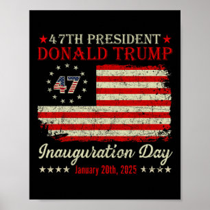 President Donald Trump Inauguration Day 2025 Vinta Poster