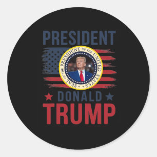 President Donald Trump Inauguration January 2025 M Classic Round Sticker