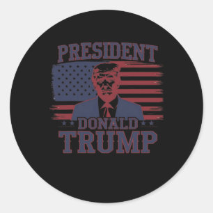 President Donald Trump Inauguration Supporter Memo Classic Round Sticker