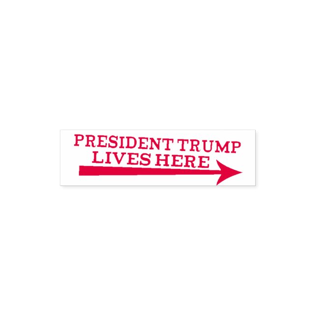 President Donald Trump Lives Here Troll Stamp (Design)
