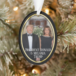 President Donald Trump & Melania Christmas Ornament