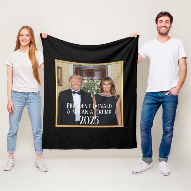 President Donald Trump & Melania Elegant 2020 Fleece Blanket (In Situ)