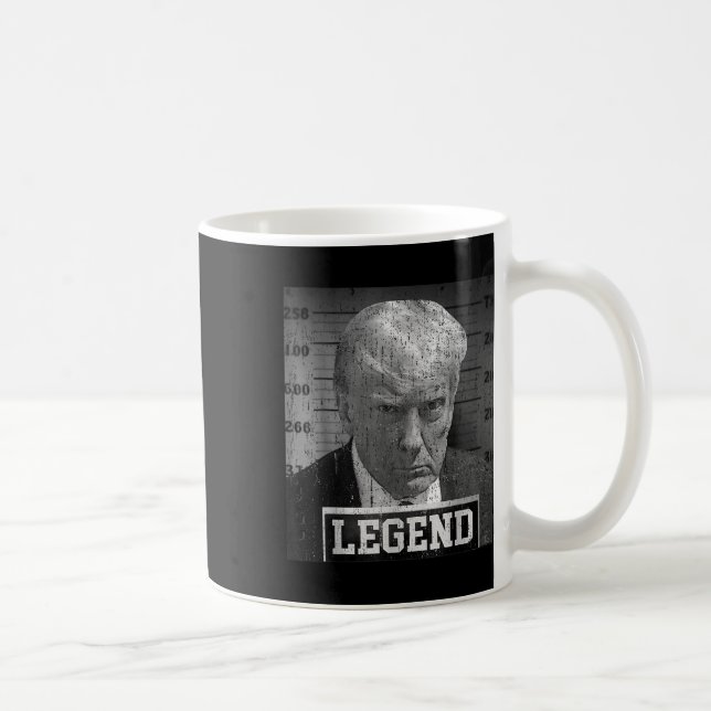 President Donald Trump Mugshot 2024 Not Guilty Coffee Mug (Right)