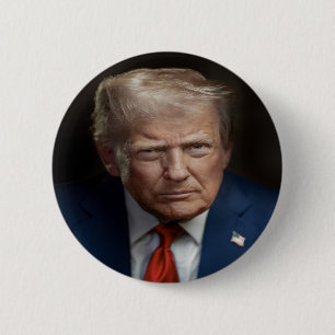 President Donald Trump Official Portrait 6 Cm Round Badge