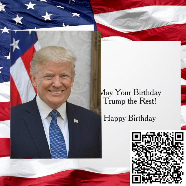 President Donald Trump Official Portrait Birthday Card (President Donald Trump Official Portrait Birthday Card)