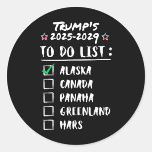 President Donald Trump Political Fiction Humour Jo Classic Round Sticker