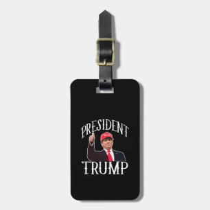 President Donald Trump Red Hat Thumbs Up Luggage Tag