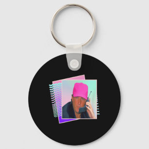 President Donald Trump Retro 80s 90s Graphic Key Ring