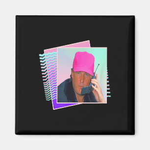 President Donald Trump Retro 80s 90s Graphic  Magnet
