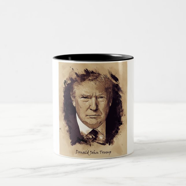 President Donald Trump Two-Tone Coffee Mug (Center)