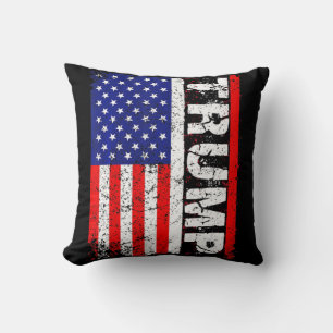 PRESIDENT Donald Trump Vintage USA Flag Cushion