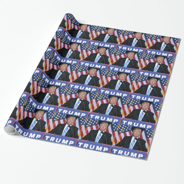President Donald Trump Wrapping Paper (Unrolled)