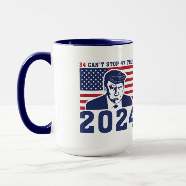 President Donald Trumps Mug Shot - Coffe Cup (Left)