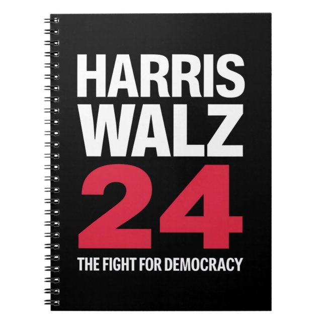 President Elect Kamala Harris & Tim Walz 2024  Notebook (Front)