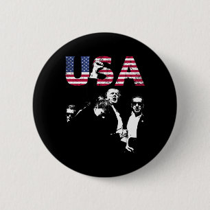 President Fight Fight For Usa 4th Of July 1776 202 6 Cm Round Badge
