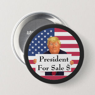 President For Sale Button