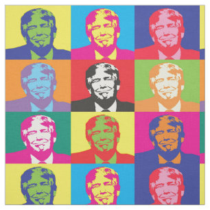 President funny Donald Trump of America. Pop art Fabric
