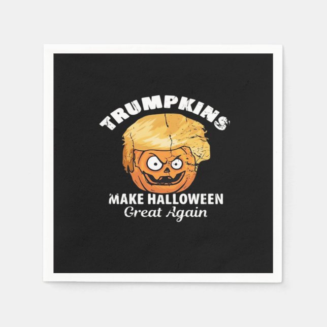 President Funny Trumpkins Halloween Napkin (Front)