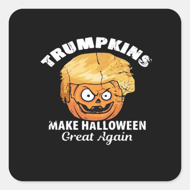 President Funny Trumpkins Halloween Square Sticker (Front)