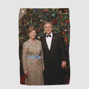 President George Bush, Laura Christmas White House Golf Towel