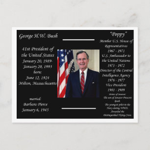 President George HW Bush Postcard