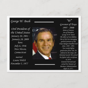 President George W Bush Postcard
