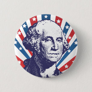president George Washington 6 Cm Round Badge