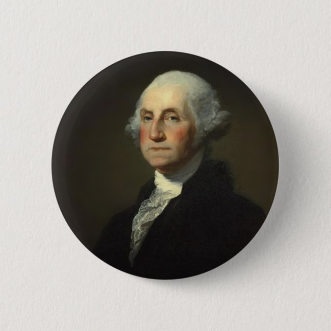 President George Washington 6 Cm Round Badge (Front)