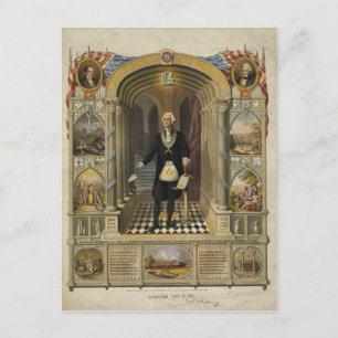 President George Washington as a Freemason Postcard