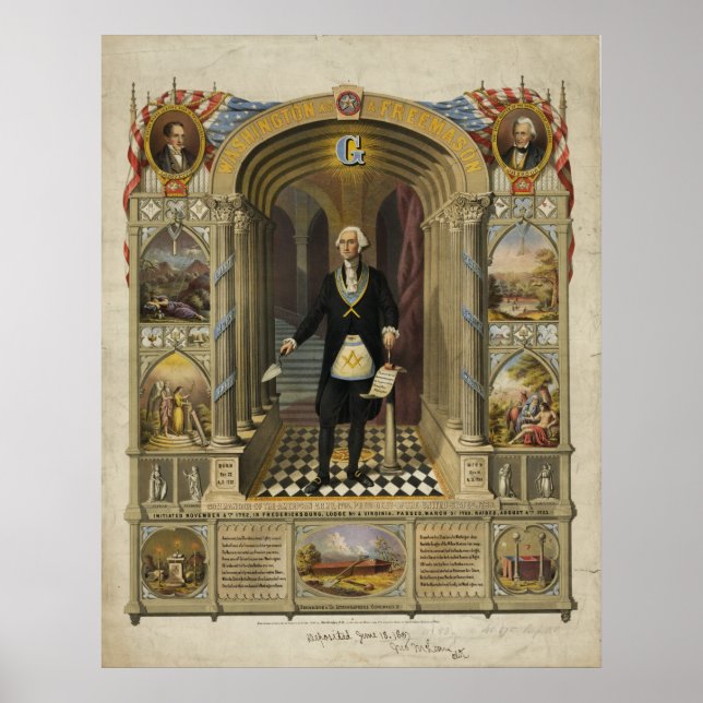 President George Washington as a Freemason Poster (Front)
