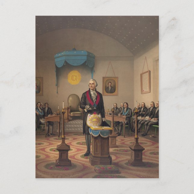 President George Washington as a Master Mason Postcard (Front)