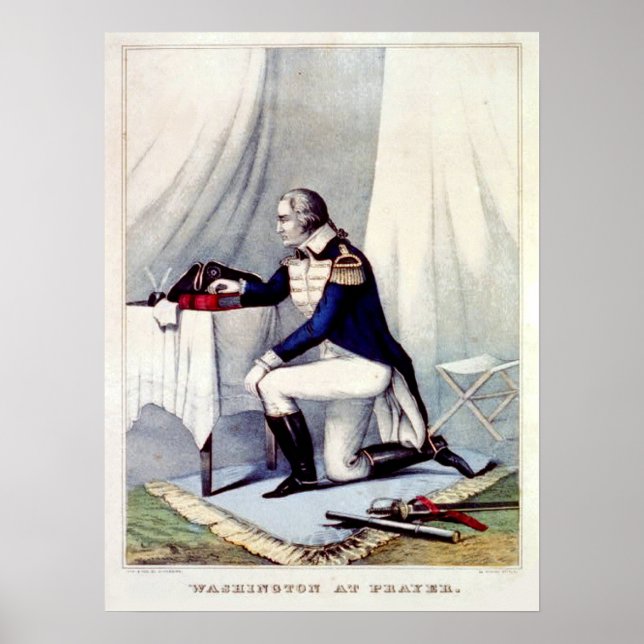President George Washington at Prayer Poster (Front)