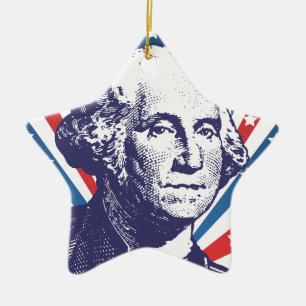 president George Washington Ceramic Ornament