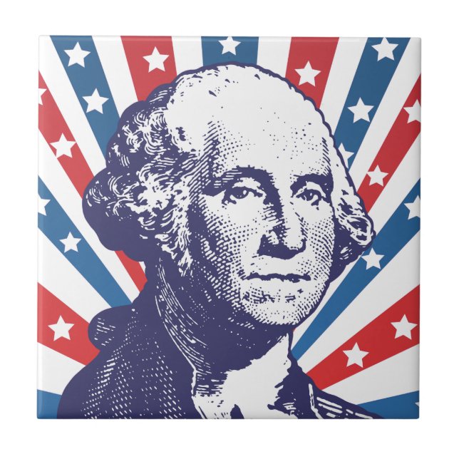 president George Washington Ceramic Tile (Front)