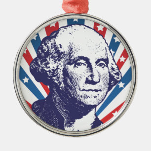 president George Washington Metal Tree Decoration