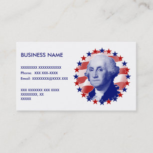 President George Washington Stars and Stripes Business Card