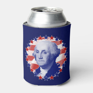 President George Washington Stars and Stripes Can Cooler
