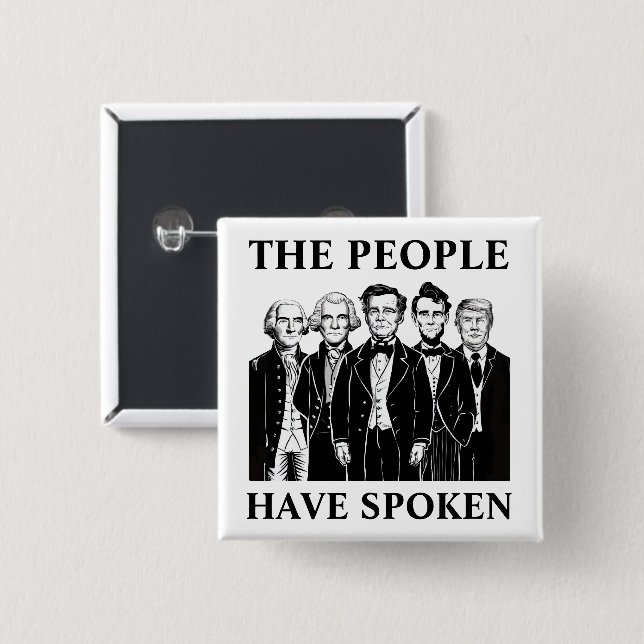 President Inauguration 15 Cm Square Badge (Front & Back)