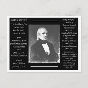 President James K Polk Postcard