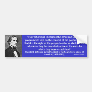President Jefferson Davis Bumper 8 Sticker