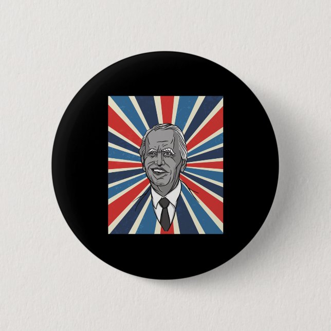 President Joe Biden  6 Cm Round Badge (Front)