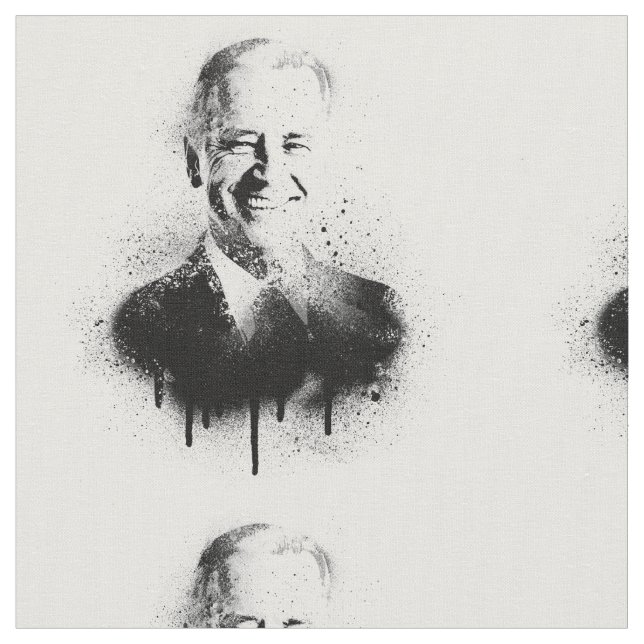 President Joe Biden Graffiti Art Fabric (Close Up)